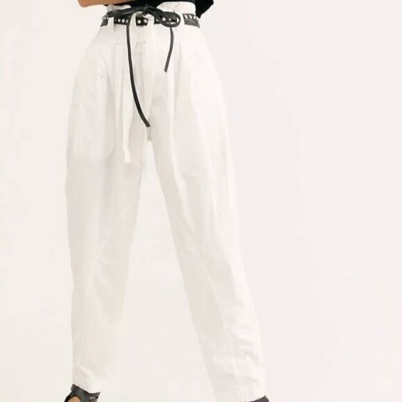 NWT Free People Isidore  white pants size 0 - Picture 1 of 8